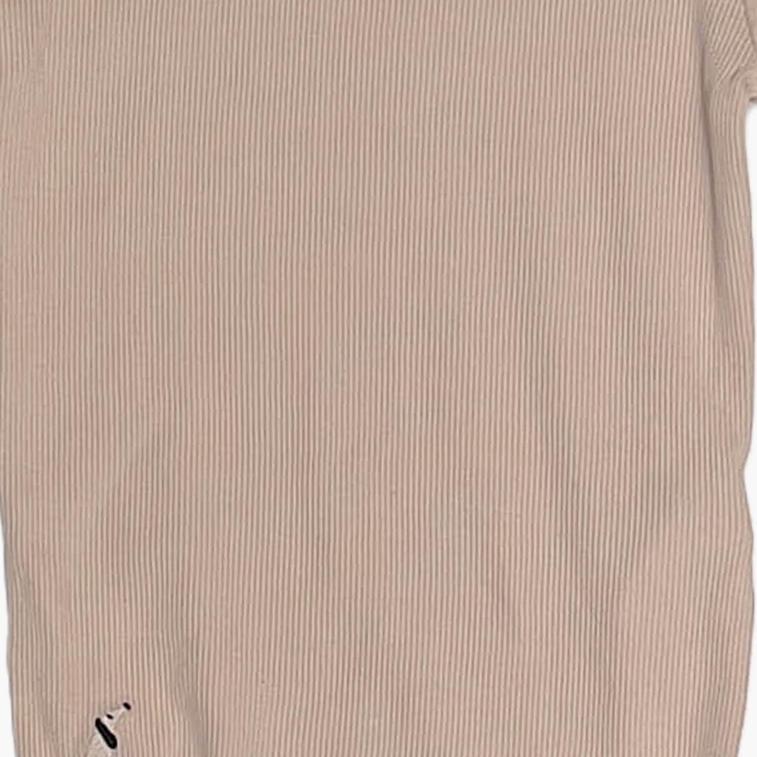 BEIGE RIBBED ONESIE