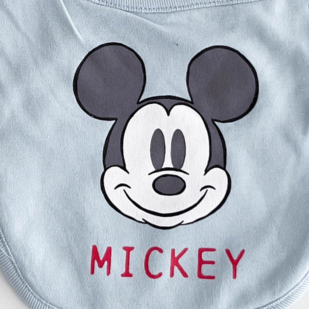 MICKEY PRINT ROUND BIB