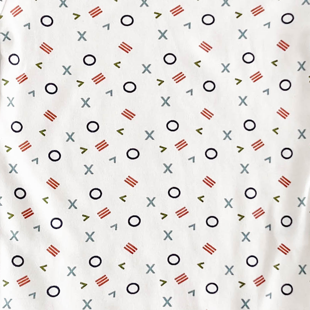 WHITE PRINTED ONESIE