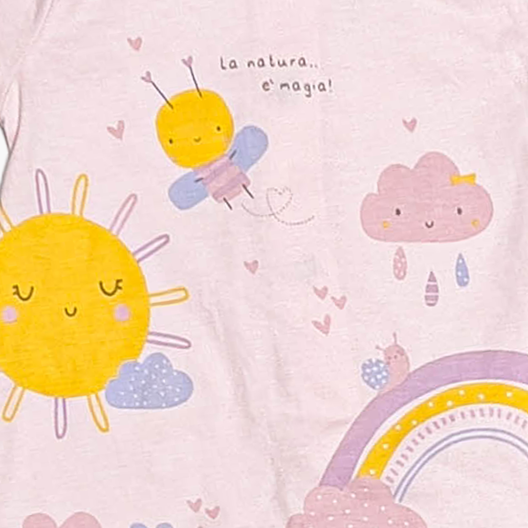 BABY PINK PRINTED JUMPSUIT