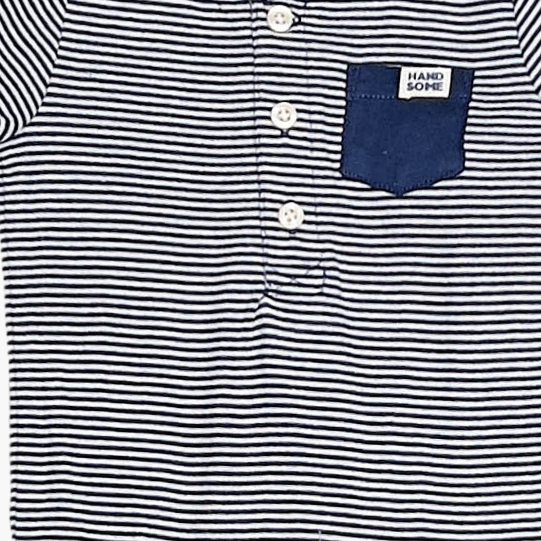 NAVY BLUE STRIPED ONESIE