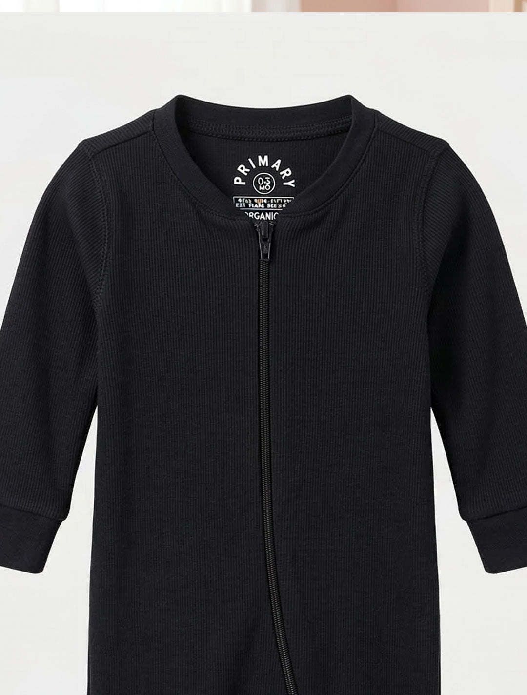 BLACK ZIPPER SLEEPSUIT
