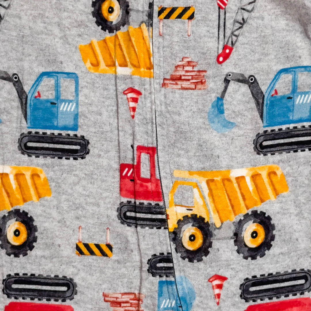 GREY PRINTED VISCOUS ZIPPER JUMPSUIT