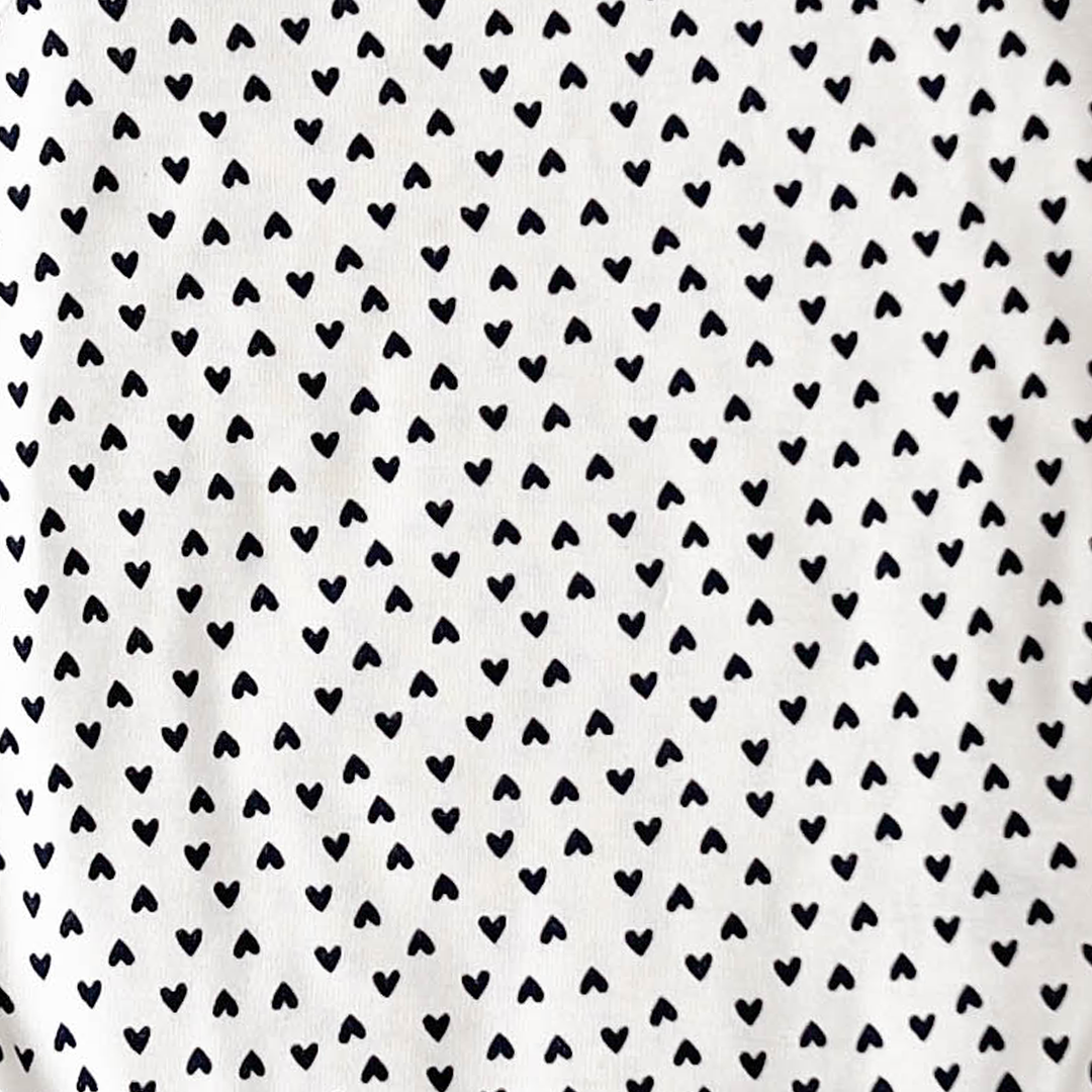 NAVY BLUE LOVE PRINTED ONESIE