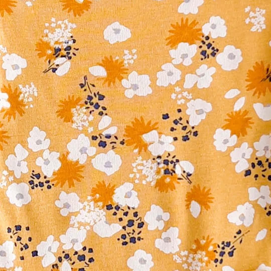 YELLOW FLORAL ONESIE