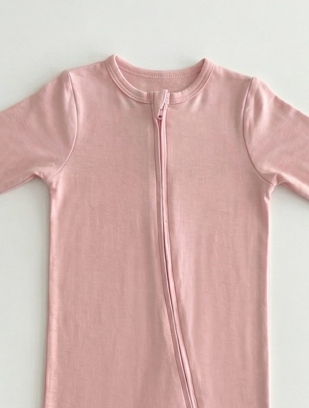 POWDER PINK VISCOUS PLAIN SLEEPSUIT