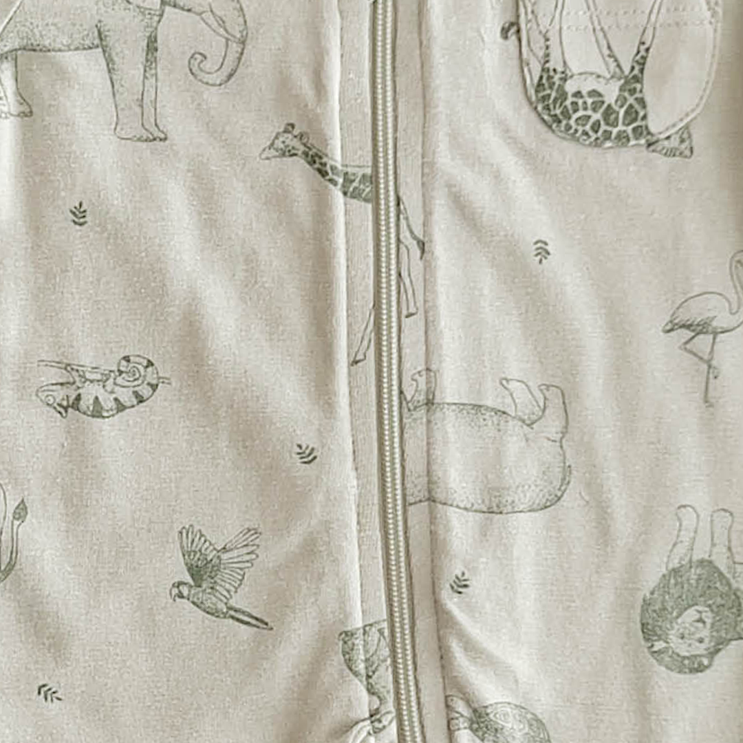 SEGE GREEN PRINTED SLEEPSUIT