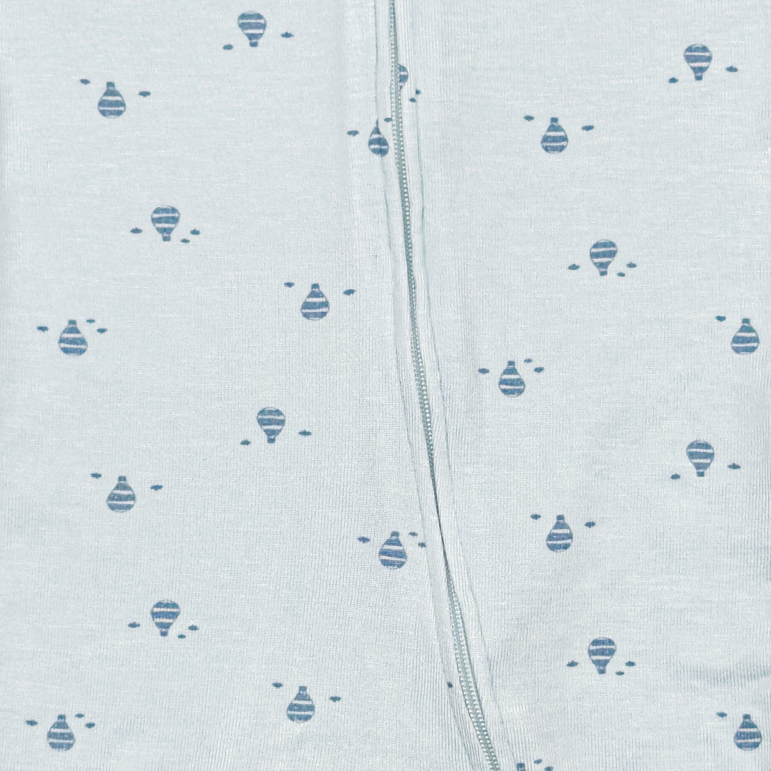 BLUE PATTERNED VISCOUS SLEEPSUIT