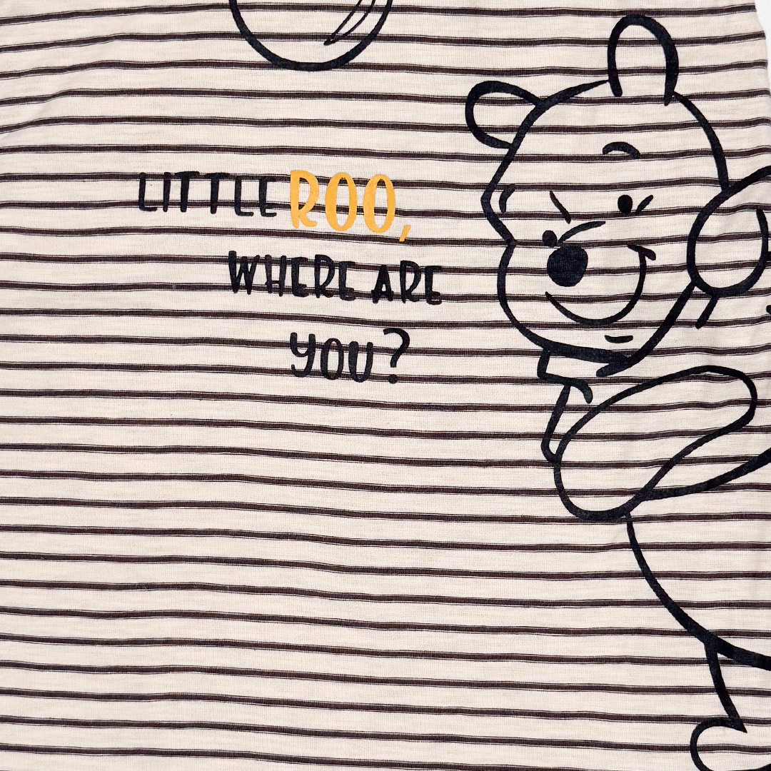 BEIGE STRIPED SLEEPING BAG