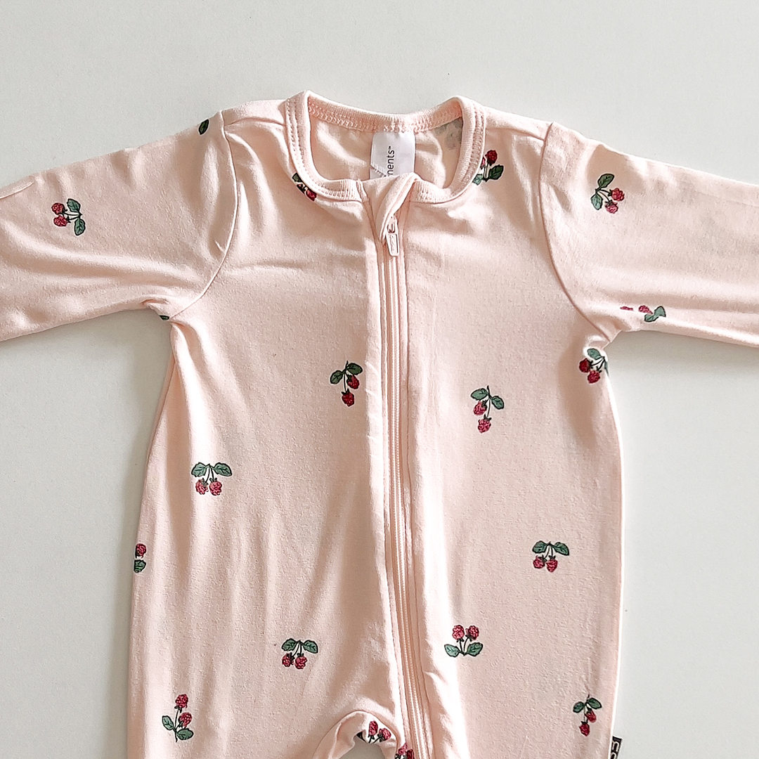 Light pink floral sleepsuit