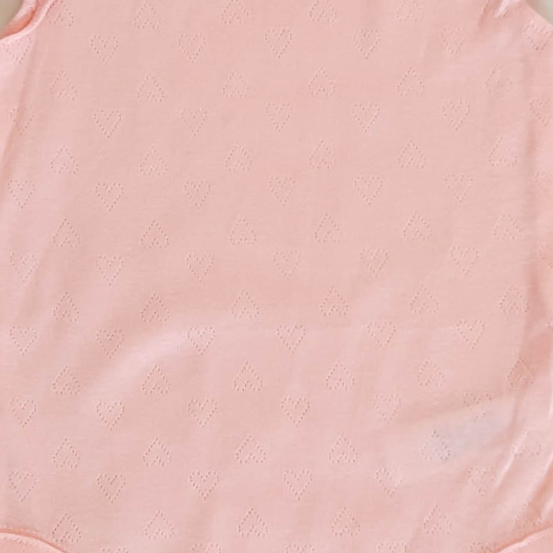 PEACH PINK POINTELLE  ONESIE