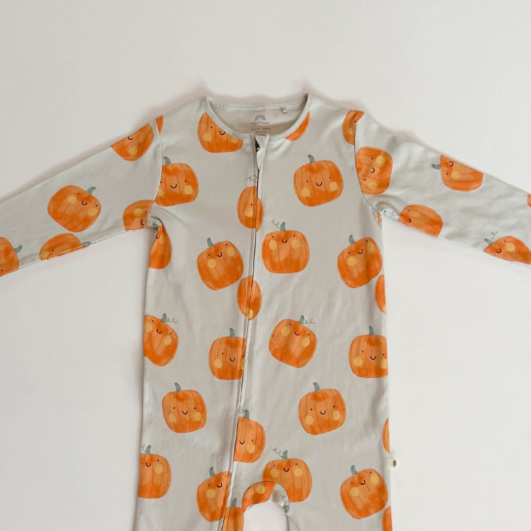 PUMKIN PRINTED ZIPPER ROMPER