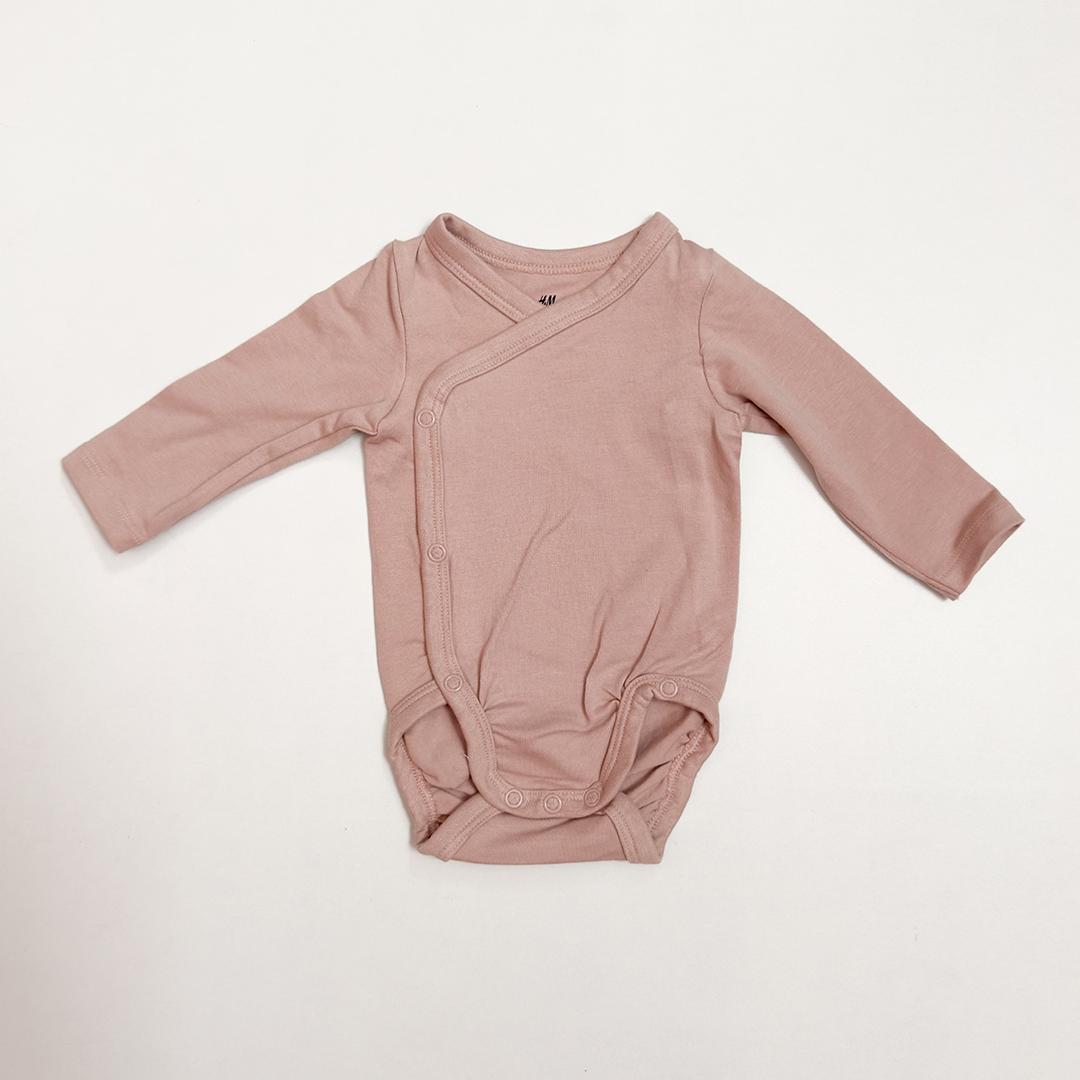 DUSTY PINK WRAPOVER ONESIE