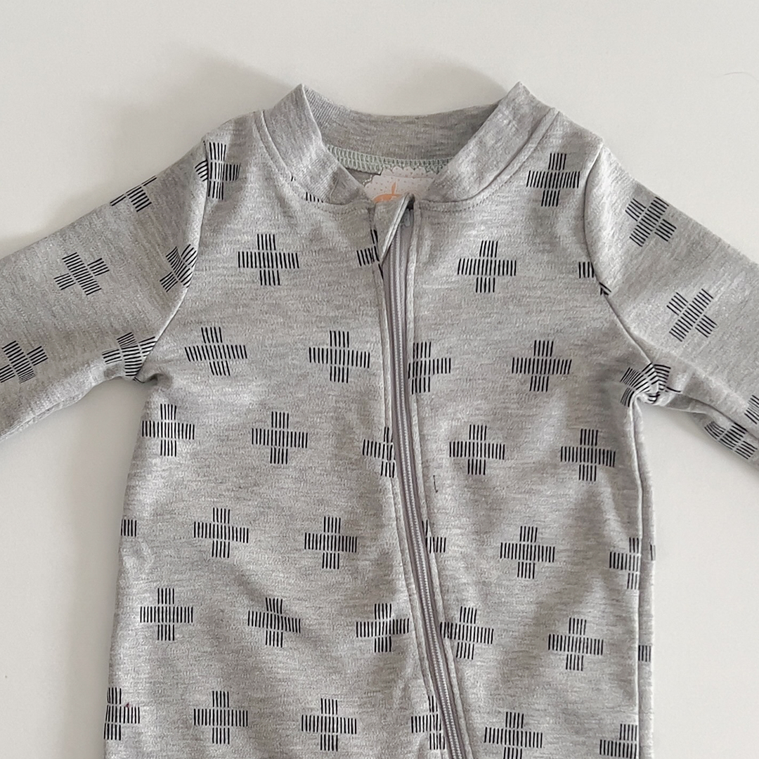 Grey pattered sleepsuit