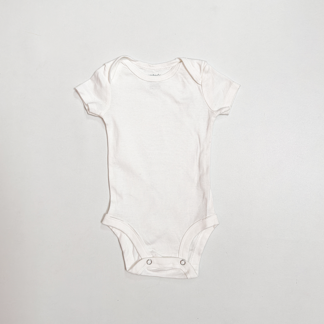 WHITE UNISEX ONESIE