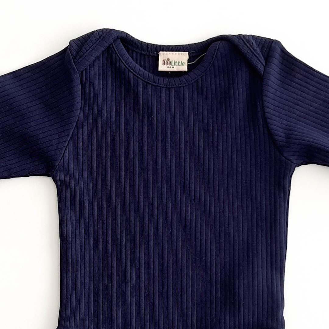 NAVY BLUE RIBBED ONESIE