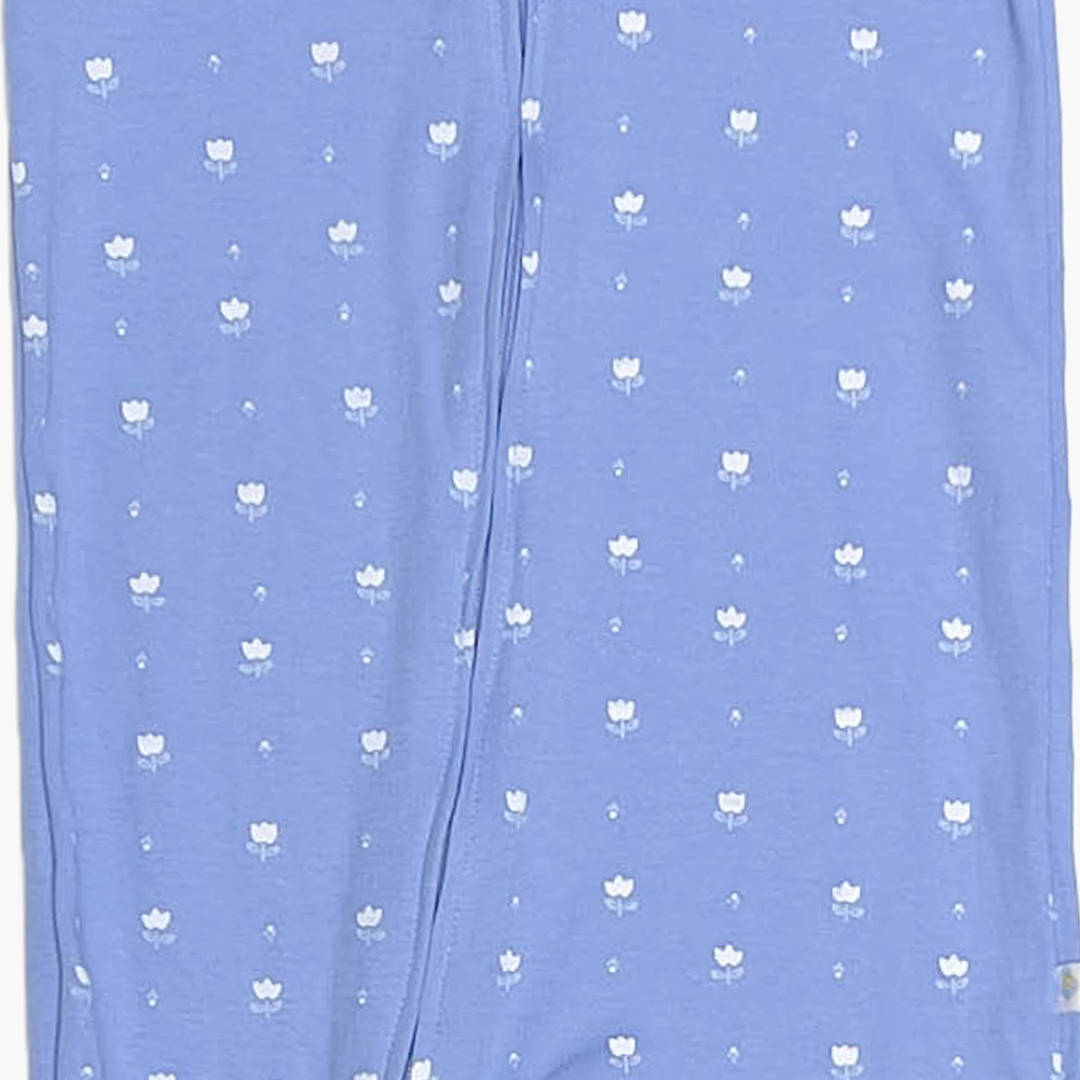 BLUE FLORAL ZIPPER SLEEEPSUIT