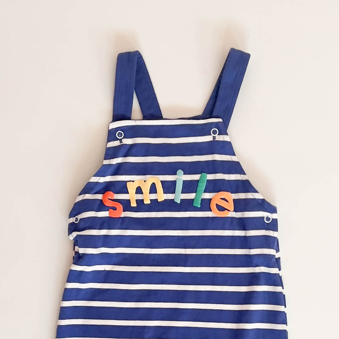 BLUE STRIPED DUNGAREE