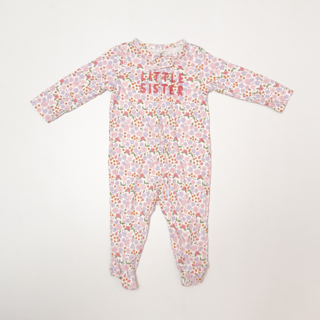 luna51PIBK FLORAL ZIPPER SLEEPSUIT