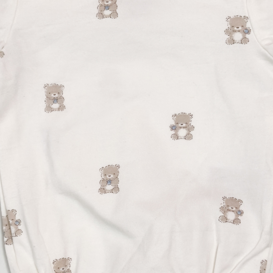 WHITE BEAR PRINTED ONESIE
