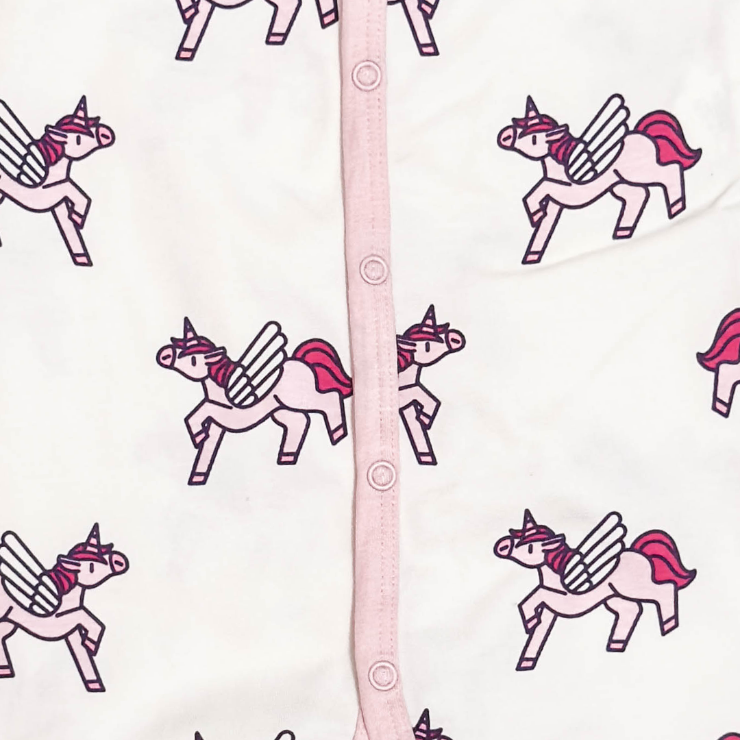 WHITE UNICORN ROMPER