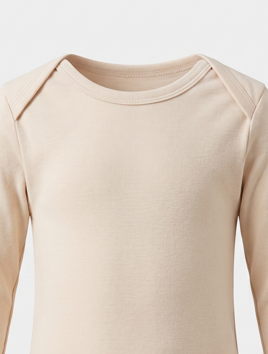 BEIGE PLAIN FULLSLEEVE ONESIE