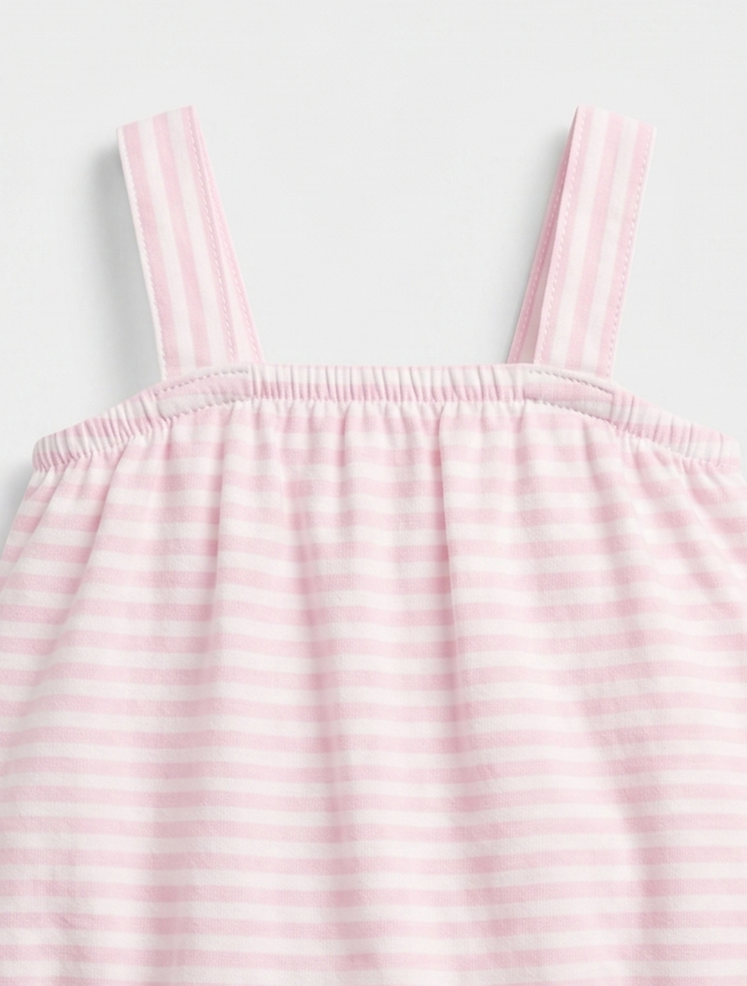 LAVENDER WHITE STRIPED FANCY ONESIE