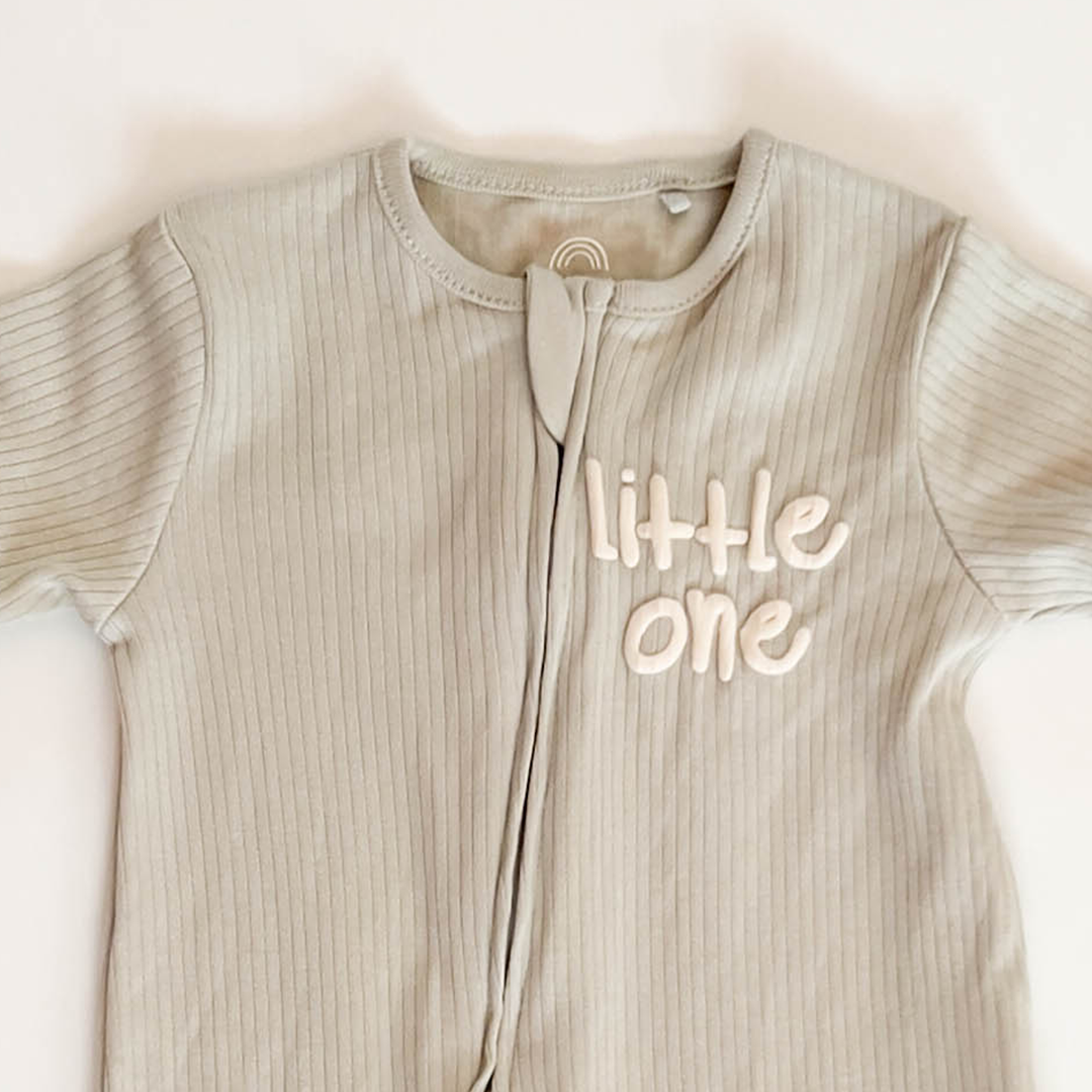 SAGE GREEN RIBBED ROMPER