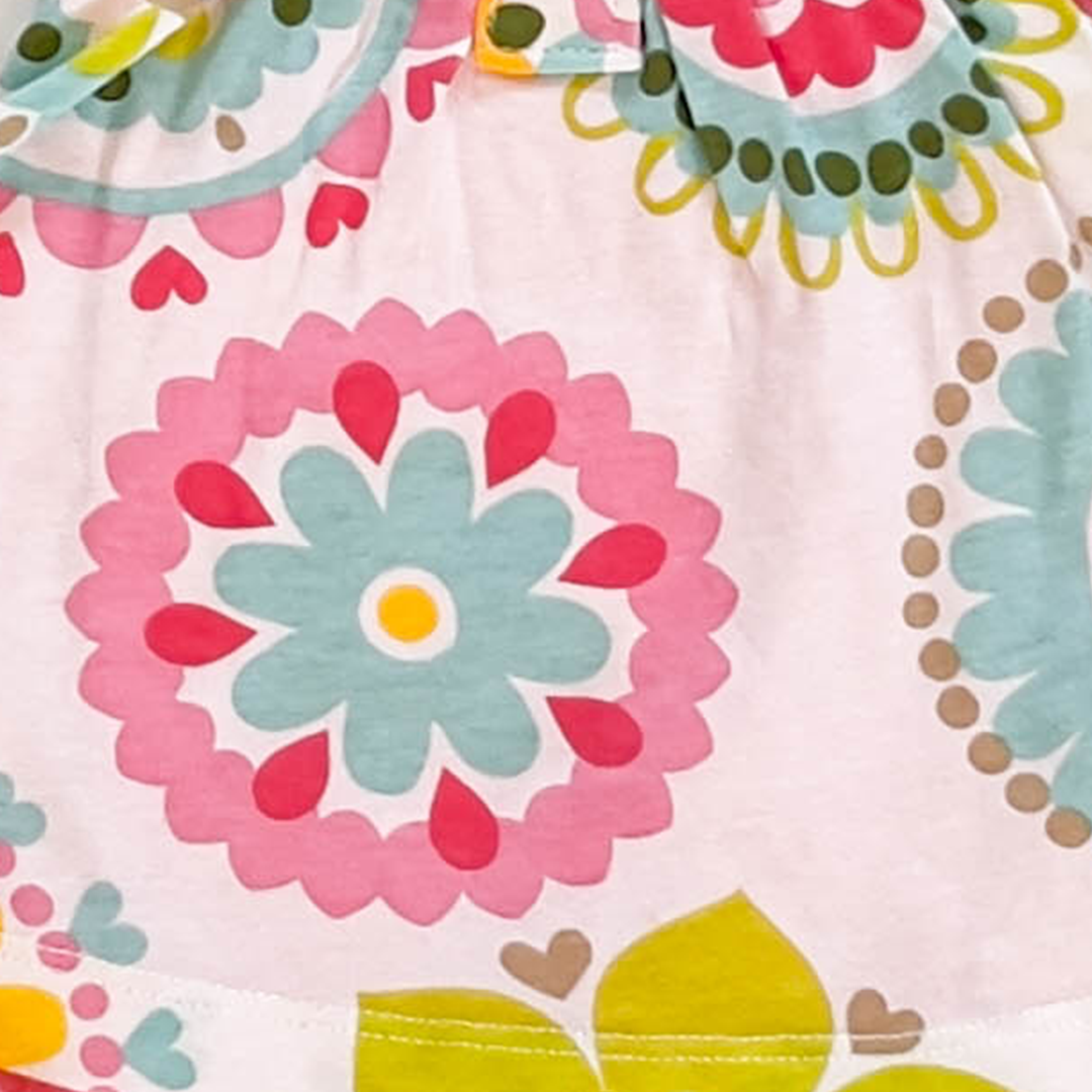 PINK FLORAL GIRLS FORCK