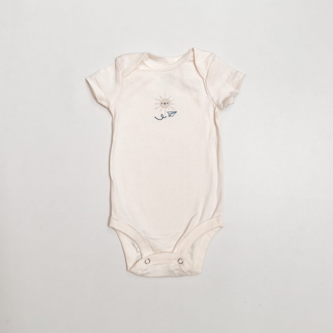 OFF WHITE EMBROIDERY ONESIE