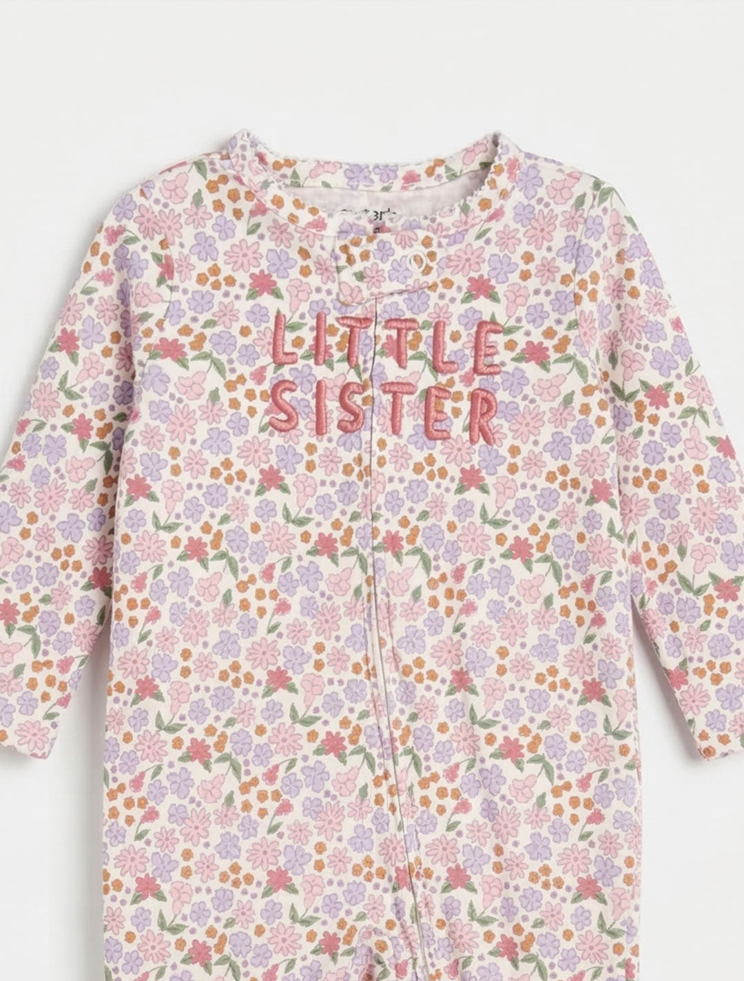 luna51PIBK FLORAL ZIPPER SLEEPSUIT