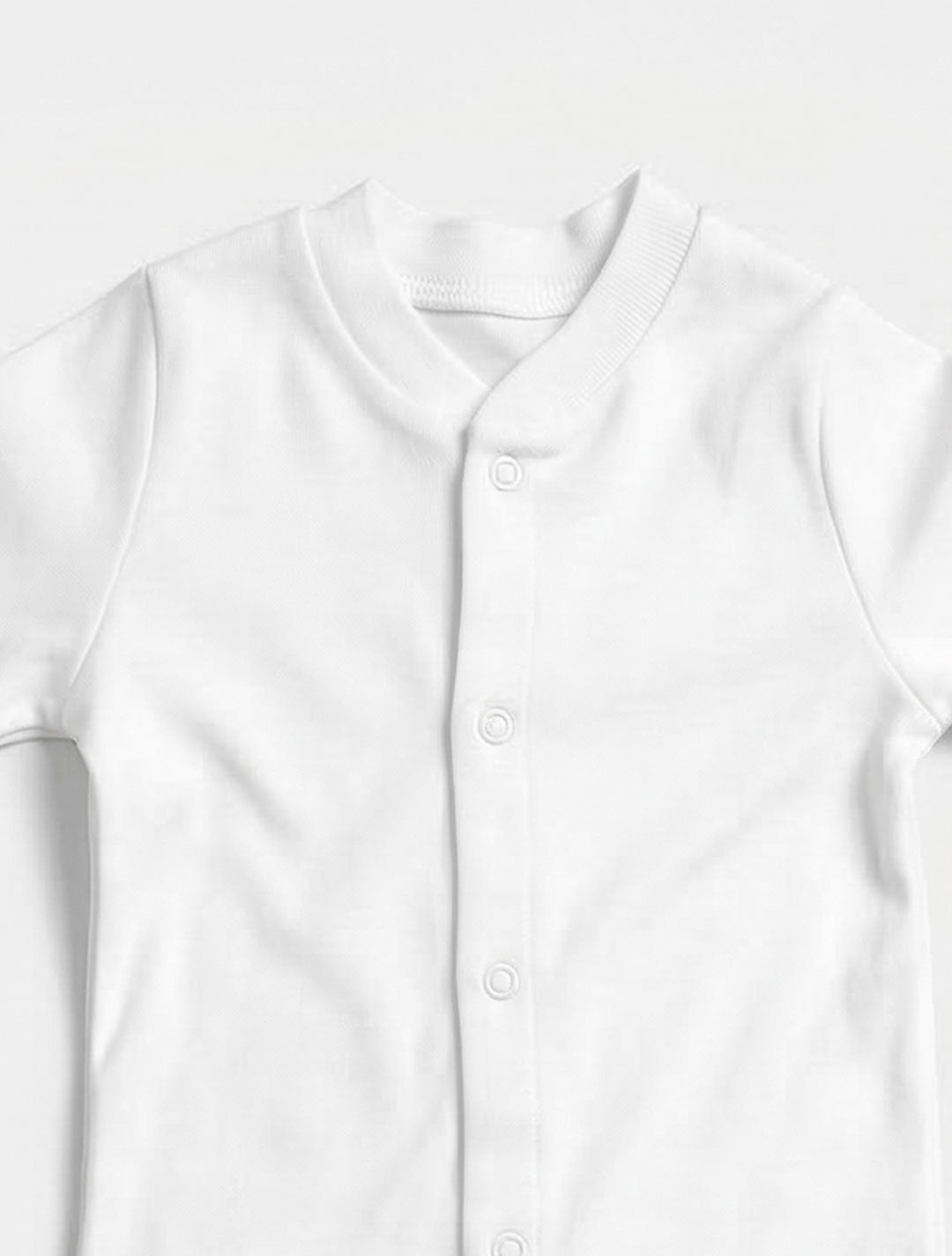 WHITE BUTTON TYPE SLEEPSUIT