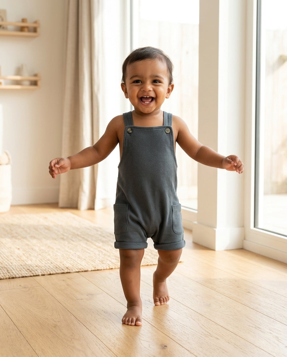 Grey boys dungaree