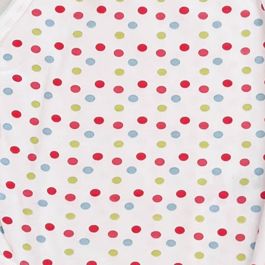 MULTICOLOR DOTTED  SLEEVLESS ONESIE