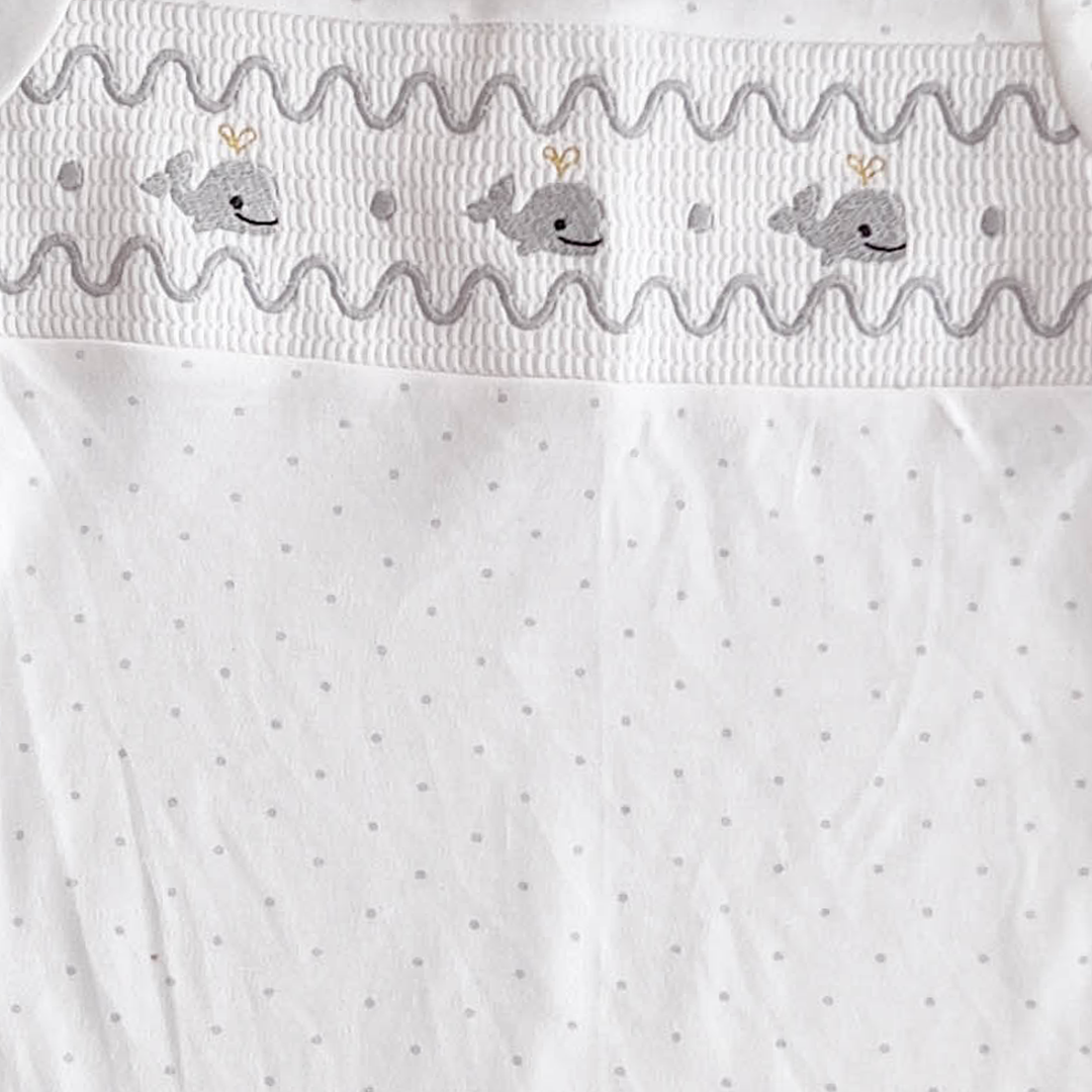 WHITE AND GREY DOTTED JUMPSUIT