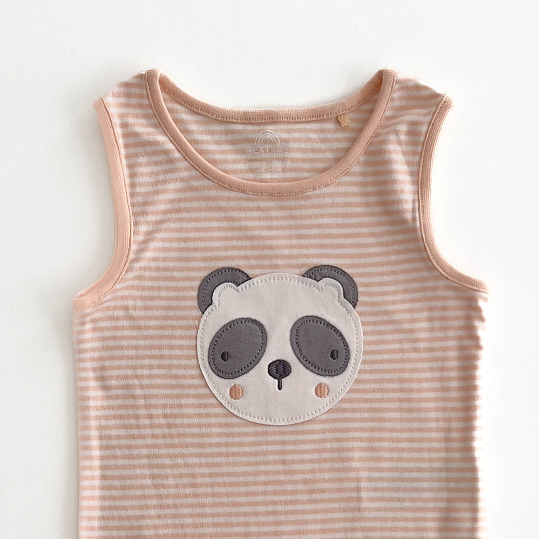 NEXT BABY PANDA SLEEVLESS ONESIE