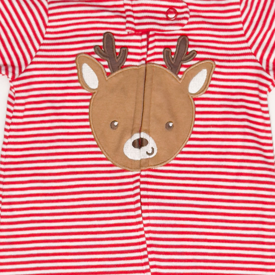 PREMIUM RED STRIPPED BEER SLEEPSUIT