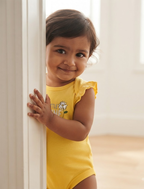 Yellow sunshine onesie