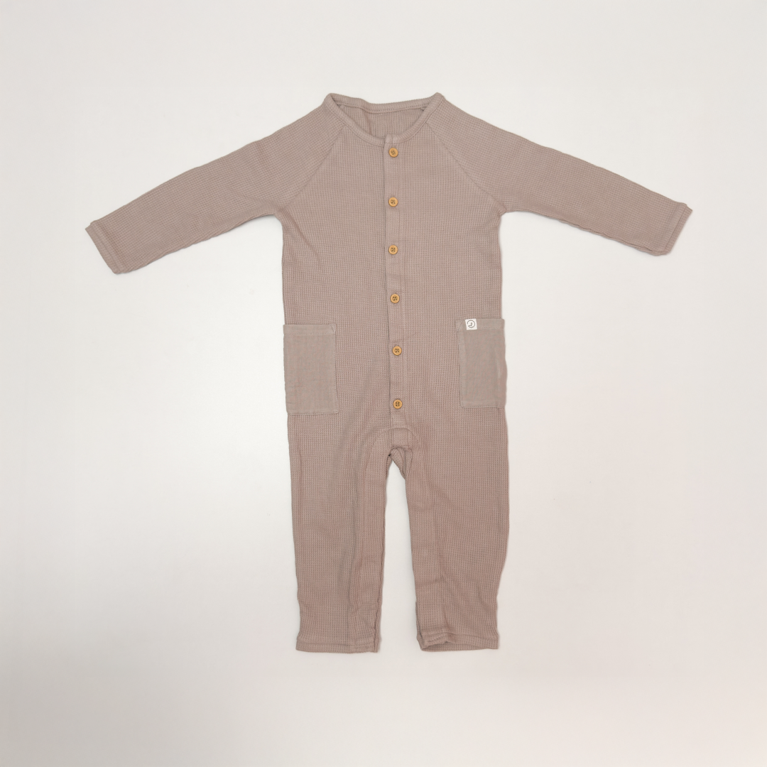 PREMIUM BEIGE KNITTED ROMPER