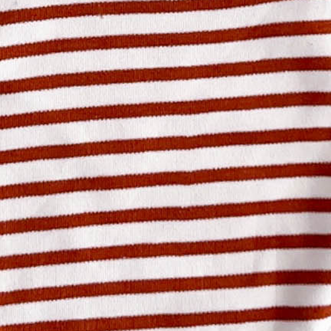 DARK BROWN STRIPED ROUND BIB
