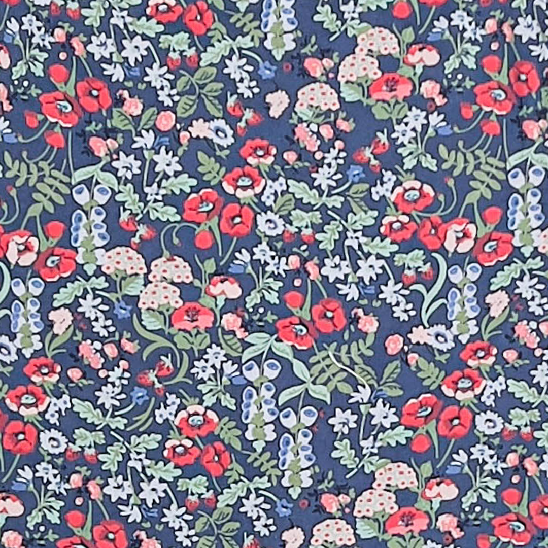 NAVY BLUE FLORAL PRINTED JUMPSUIT