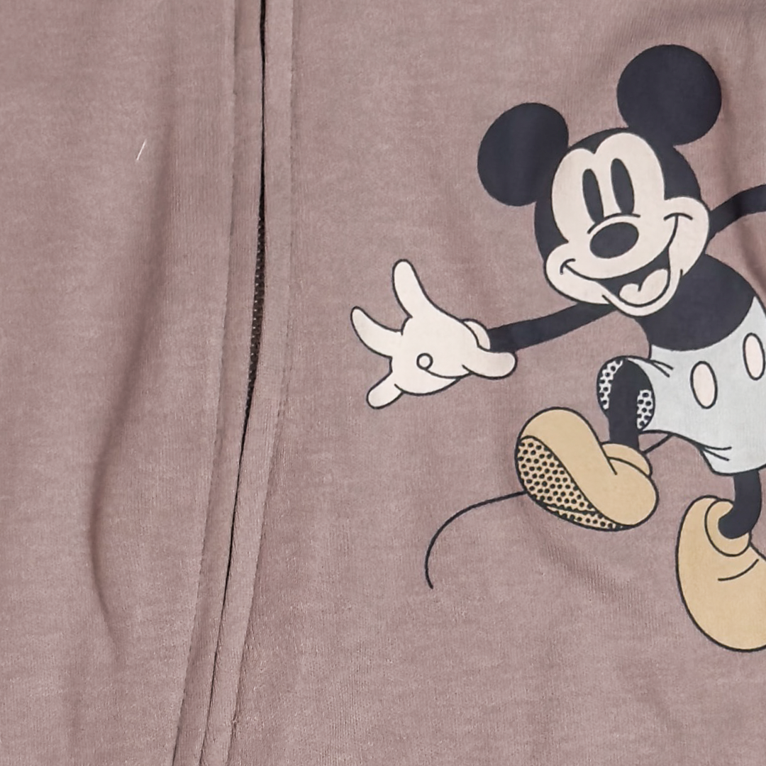 ROSY BROWN MICKEY ZIPPER SLEEPSUIT