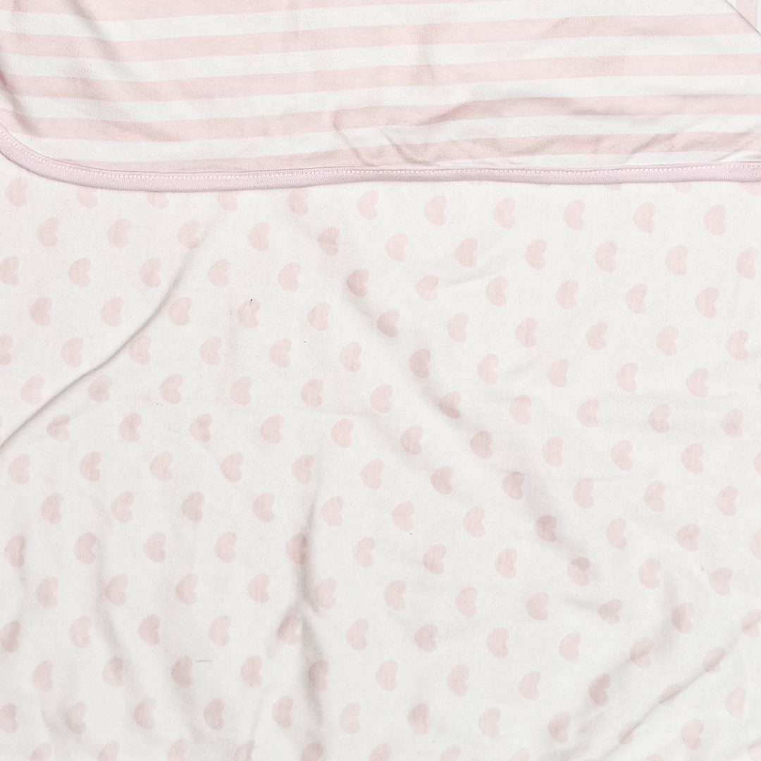 PINK LOVE AND STRIPED SWADDLE