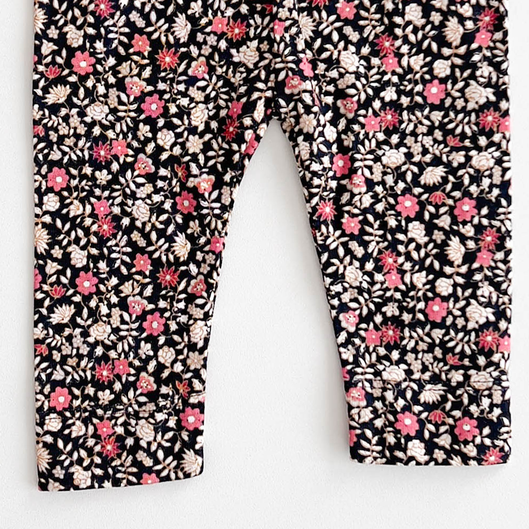 BLACK FLORAL PRINTED PANTS