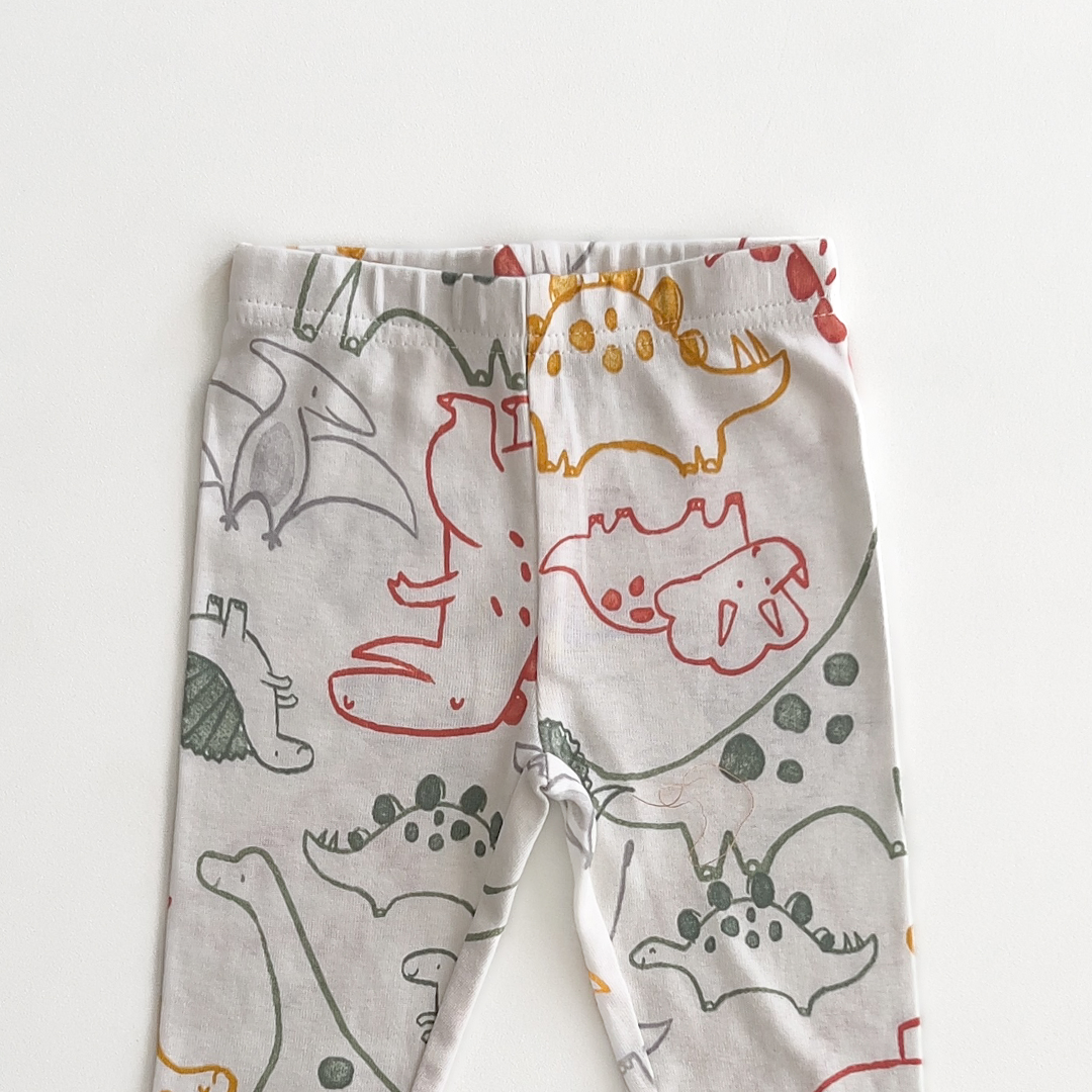 MULTICOLORED DINO PRINT PANTS