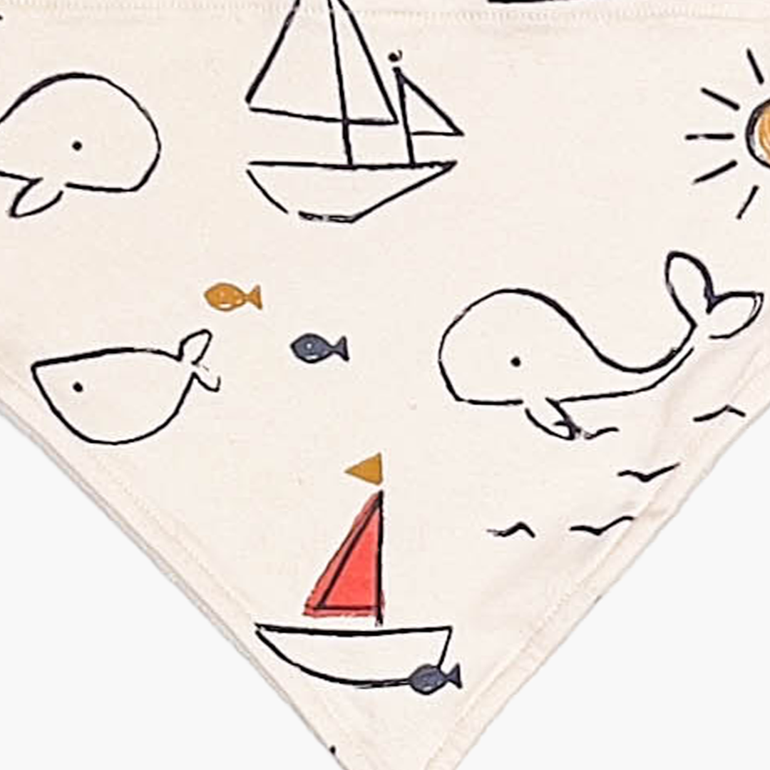 OFF WHITE PRINTED BANDANA BIBS