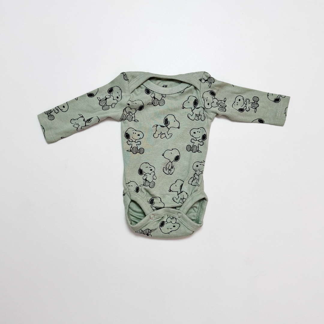 SAGE GREEN PRINTED ONESIE