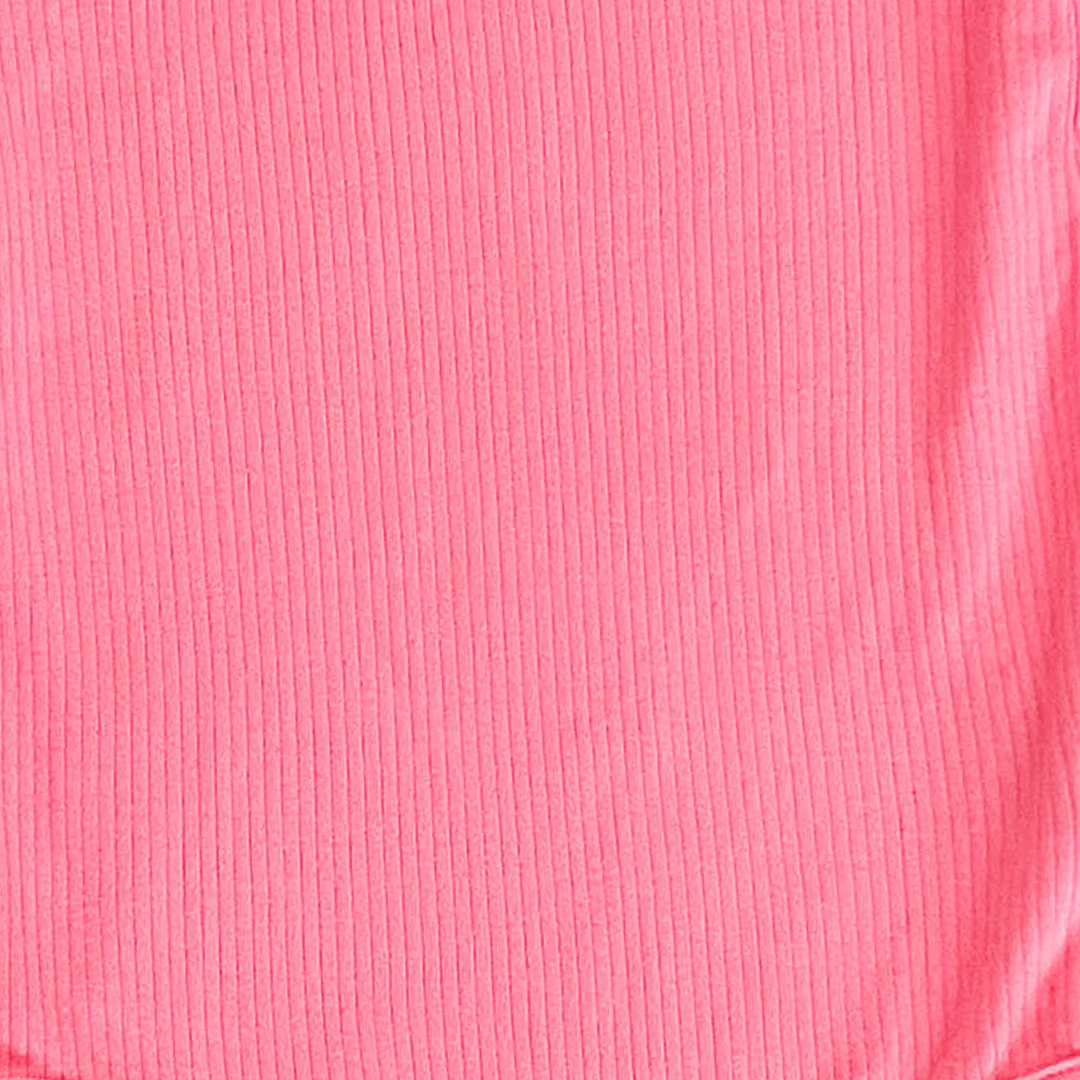 HOT PINK RIBBED SPAGHETTI STRAP ONESIE
