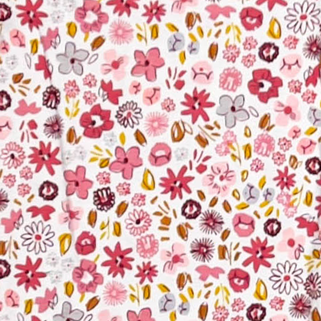 PINK FLORAL PATTERNED ONESIE