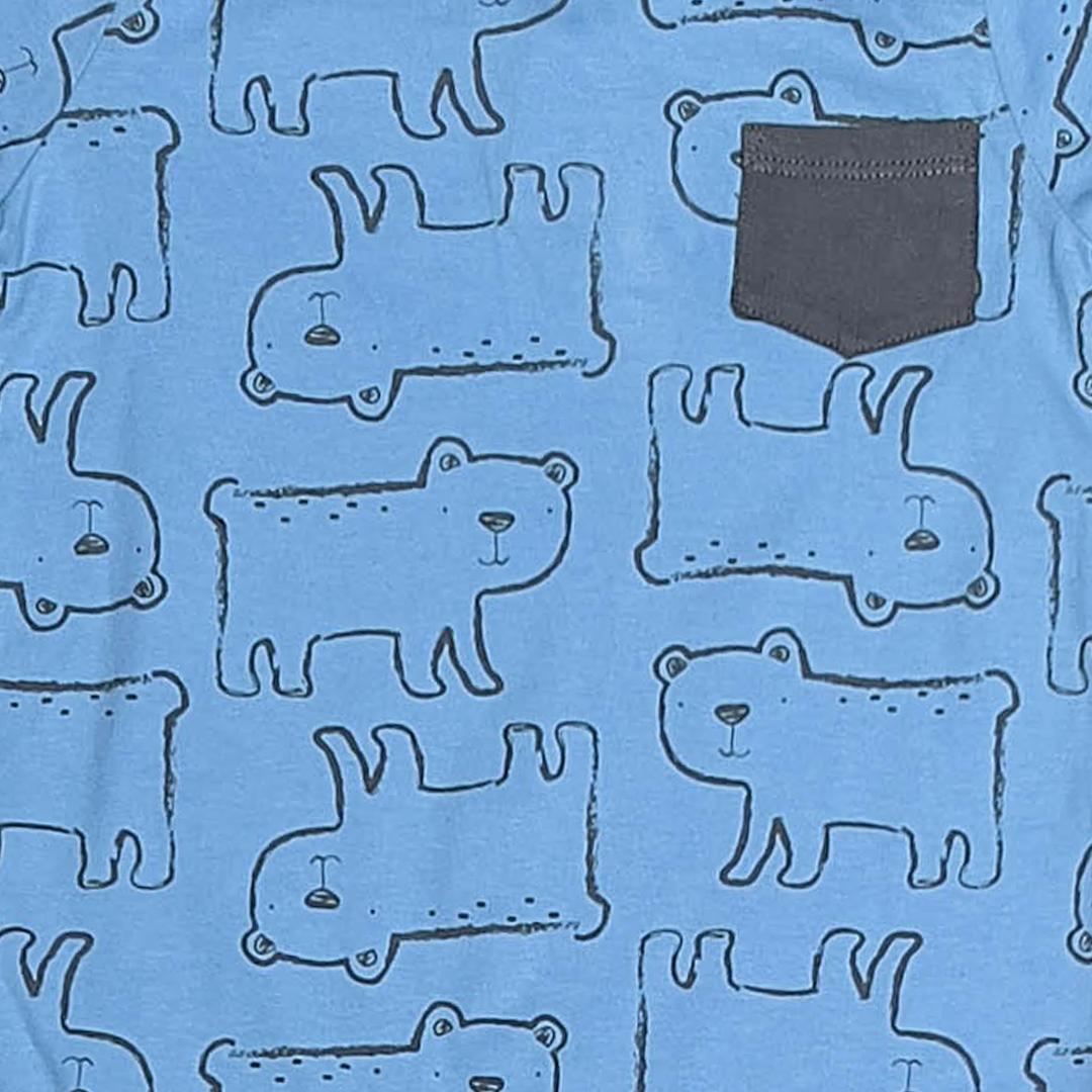 BLUE PATTERNED JUMPSUIT